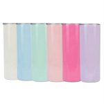 Straight Skinny Sublimation Tumbler Blanks | Glow in the Dark & UV Color Changing Rainbow Glitter