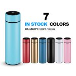 Vacuum Seal Sublimation Blank Flask Stainless Steel Insulated Intelligence Coffee Thermos Digital Water Bottle