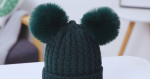 Custom Kids Pom Pom Beanie – Double Pom Knitted Winter Hat for Children