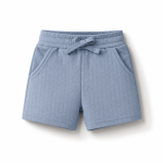 Organic Cotton Toddler Boy Shorts – Soft Breathable Jacquard Knit Summer Shorts-DB