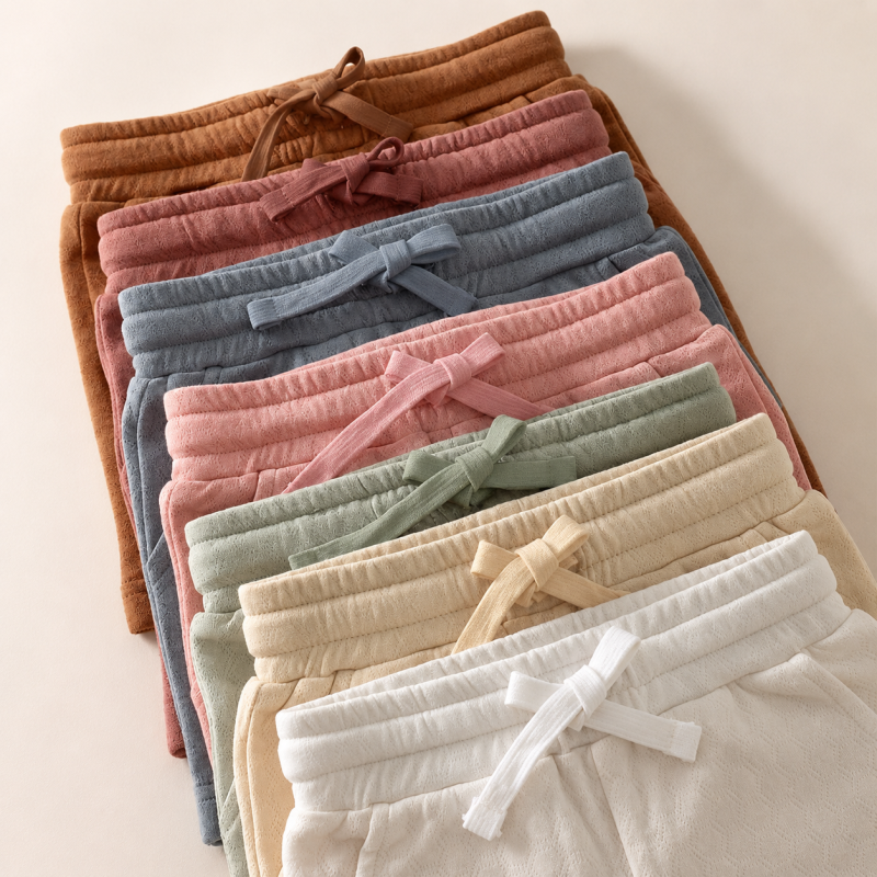 Organic Cotton Toddler Boy Shorts – Soft Breathable Jacquard Knit Summer Shorts - Main