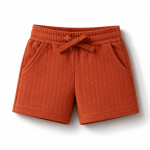 Organic Cotton Toddler Boy Shorts – Soft Breathable Jacquard Knit Summer Shorts-RO