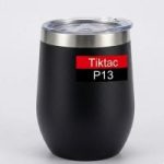 Personalized Glitter Wine Mug 12oz – Stainless Steel