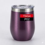 Personalized Glitter Wine Mug 12oz – Stainless Steel