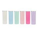 Straight Skinny Sublimation Tumbler Blanks | Glow in the Dark & UV Color Changing Rainbow Glitter
