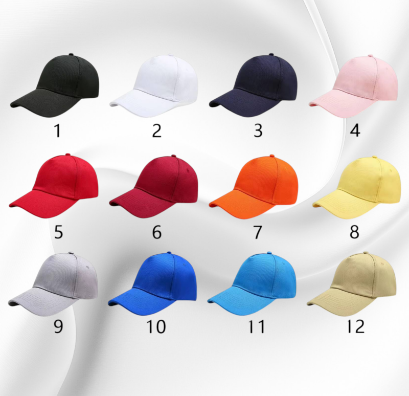 High-Quality Solid Color OEM Embroidered Customizable Logo Baseball Cap