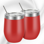 12oz Rose Gold Insulated Stainless Steel Wine Tumbler